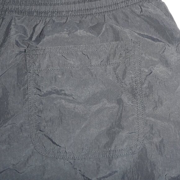 American Eagle Unisex Black Mesh Lined Shorts - Black - Picture 3 of 6
